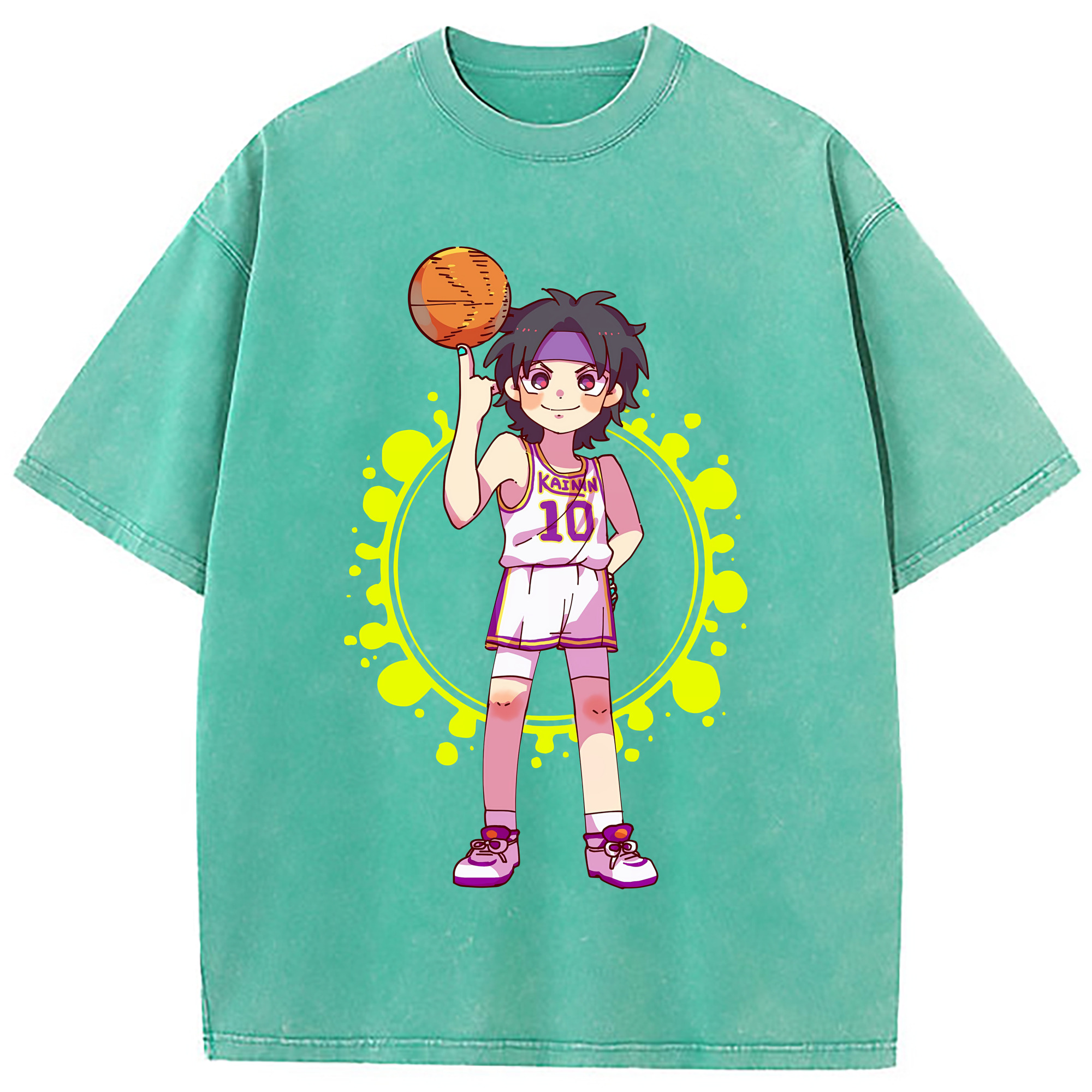 （画像用） SLAM DUNK／スラムダンク 綿100% ヴィンテージ風 半袖Tシャツ（フロントプリント）